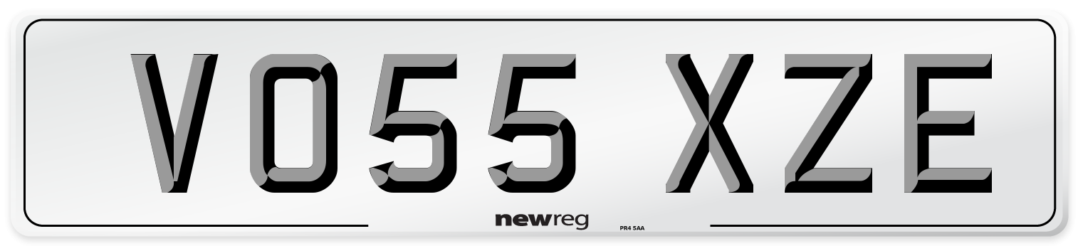 VO55 XZE Number Plate from New Reg